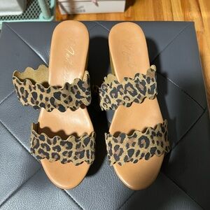 matisse leopard and brown (tan) sandals
